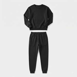 Ensemble deux pièces haut et pantalon en molleton premium pour femme, vêtements de sport, fitness, gym, entraînement, survêtement - Product Image 4