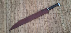 INCROYABLE HAUT POLISH D2 ACIER WRAP CUIR POIGNÉE VIKING SEAX ÉPÉE NMT-2533 - Product Image 6