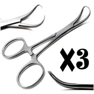 ที่หนีบผ้าขนหนูสำหรับสัตวแพทย์ 3 ชิ้น ขนาด 3.5 นิ้ว เครื่องมือคุณภาพพรีเมียม - Product Image 2