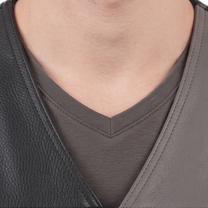 OEM Men Leather <b>Waistcoat</b> Men Leather <b>Waistcoat</b> with Front Zipper Men Side Lace Leather Vest Men Leather Business Wear Vest - Product Image 4