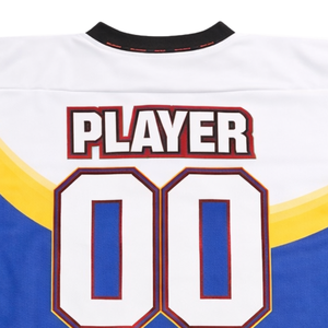 Camiseta de Hockey sobre Hielo Sublimada Personalizada, Manga Corta, Azul, Amarillo, Rojo, Nombre del Equipo, Camiseta Deportiva Transpirable para Hombre - Product Image 6