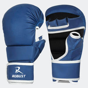 Gants de MMA en cuir pour l'entraînement et la pratique des arts martiaux, avec paume antidérapante, coutures robustes et durabilité accrue - Product Image 1