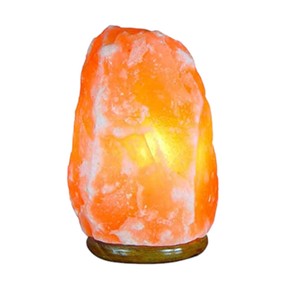 Lampe en sel de l'Himalaya sculptée en matériau organique, forme géométrique au toucher réel, haute, 8-11 lbs, cadeau de mariage et de fêtes - Sian Enterprises - Product Image 3