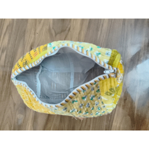 Vintage Patchwork Cotton Cosmetic Bag Small Zipper Closure Portable Multicolor Floral Patterned Pouch gift - Product Image 4