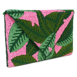 Bolso mini con cremallera y bordado de escorpión y limón, con cuentas de semillas únicas y un estilo llamativo, de la India. - Product Image 6