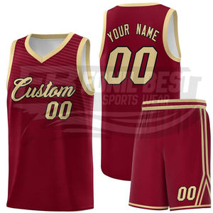 Tenue de Basketball Homme Personnalisable pour Équipe/Club – Col en V, Respirante, Séchage Rapide, 100% Polyester, Faible MOQ, Service OEM - Product Image 2