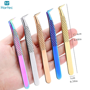 In Multi Colors Application Tool Multi Shapes & Purposes Grafted Tweezers Non-Slip Grip Lash Extension Tweezers For Volume - Product Image 6
