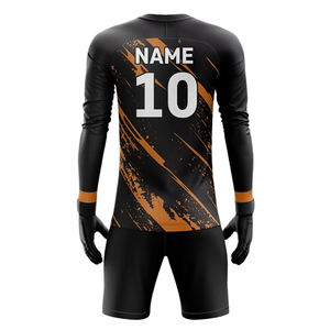 กางเกงขาสั้นฟุตบอลผู้ชาย แบรนด์ Brush Slash รุ่น Goalkeeper คอกลม แขนยาว แห้งเร็ว พิมพ์ลายแบบ Sublimation เอวยางยืด ผลิตจากโพลีเอสเตอร์ - Product Image 2