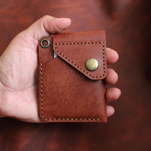 Cartera de Cuero al por Mayor, Elegante Cartera Cuadrada Hecha a Mano para Hombre, Protección RFID, Ranuras para Tarjetas, Bolsillo para Efectivo, Compartimento para Monedas - Product Image 1