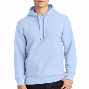 Sudadera con Capucha Unisex Personalizada, Color Azul Claro, con Cordón Ajustable, Bolsillo Tipo Canguro, Corte Regular, Forro de Felpa de Algodón Premium, Ecológica, OEM - Product Image 5