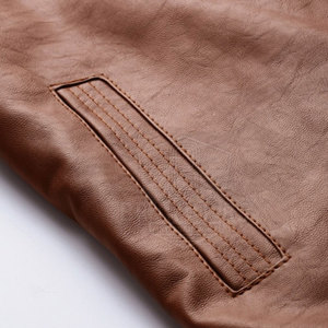 Modern Zip Front <b>Men</b> Leather <b>Jacket</b> Offering <b>Lightweight</b> Comfort Functional Storage And Contemporary Casual - Product Image 5