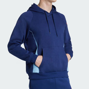 Sweat-shirt à capuche pour homme, style streetwear, imprimé logo au dos, coton French Terry, coupe classique, poche, style décontracté, automne, Econex Sports 350g - Product Image 5
