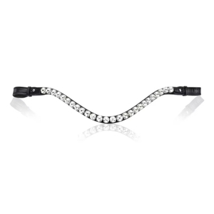 Diadema personalizada con brillo, de cuero con cristales, de liberación rápida, con remaches y velcro, para caballos. - Product Image 2