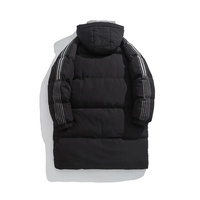 Veste longue élégante pour homme, doudoune chaude et épaisse, manteau d'hiver avec fermeture éclair sur le devant et poches pour l'automne et l'hiver, doudoune pour homme