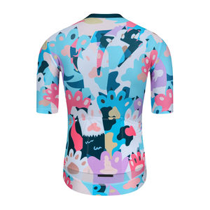 Jersey de Ciclismo Unisex con Logotipo Personalizado Impreso en la Parte Delantera, de Secado Rápido, Transpirable, Manga Corta, 100% Poliéster, Venta al Por Mayor de Fábrica - Product Image 2