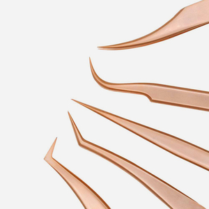 Ensemble de pinces professionnelles pour extensions de cils, antidérapantes, prise parfaite, pointes lisses, acier inoxydable, anti-magnétiques - Product Image 1