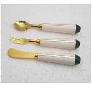 Cuillère en résine personnalisable avec manche style ange, ensemble de couverts pour hôtel, maison et restaurant, ensemble de couverts de mariage - Product Image 1