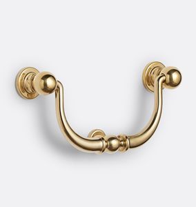 Traditional Brass Cabinet Pull Handle Bar Shape Durable Furniture Hardware Trending <b>Copper</b> Color Exterior <b>Door</b> Handle - Product Image 5