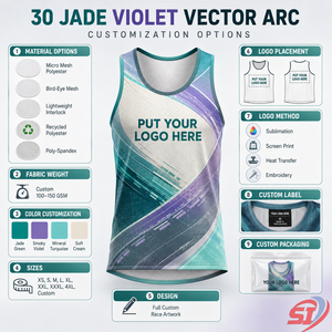Camiseta Deportiva Personalizada para Correr, Transpirable, de Secado Rápido, Color Cian Medianoche Espectral - Product Image 3