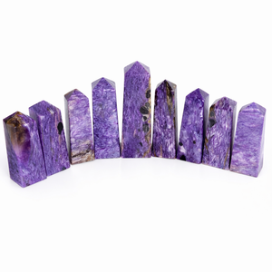 Obelisco de Cristal de Charoita Natural Chakralume, Pulido a Mano, Gema Púrpura para Meditación, Reiki, Sanación Energética de Chakras - Product Image 1