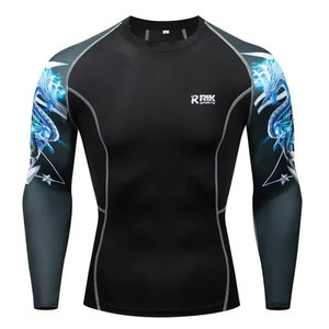 Rashguard de sublimation en tissu léger et durable, coupe confortable, idéal pour la natation et le surf en extérieur - Product Image 1