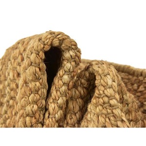 Natural Brown Jute Reversible Braided <b>Rug</b> Handwoven Diamond Pattern Eco-Conscious Thick Flat Pile Modern <b>Rustic</b> Minimalist Home - Product Image 5