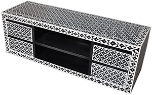Table d'appoint carrée moderne en résine incrustée, faite à la main, design de haute qualité, meubles pour la maison, la chambre et le salon - Product Image 5