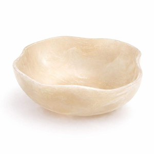 Elegante Tazón Decorativo de Resina Blanco Crema para Sala de Estar, Tazón Multiusos con Estilo, Recipiente de Resina de Diseño Moderno - Product Image 4