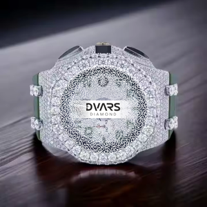 Reloj Mecánico de Moda con Moissanita y Aleación, Esfera de Lujo VVS Estilo Hip Hop, Correa de 20mm - Product Image 1