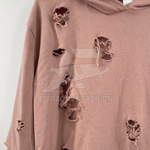 เสื้อฮู้ดดี้ผู้หญิงพรีเมียม ดีไซน์ขาดๆ แต่งดีเทลเย็บอย่างทนทาน เนื้อผ้าบางเบา เหมาะสำหรับสไตล์ลำลองทันสมัย - Product Image 4