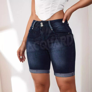 กางเกงขาสั้นผู้หญิงสไตล์วินเทจ ไซส์ XS-6XL คุณภาพสูง ผลิตจากโพลีเอสเตอร์ 100% ระบายอากาศได้ดี มีเชือกผูกเอว ป้องกันรอยยับ เอวสูง - Product Image 1