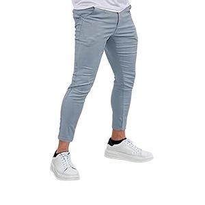Pantalon décontracté pour homme en toile lavée de poids moyen, coupe droite, avec propriétés respirantes et séchage rapide, taille mi-haute - Product Image 6