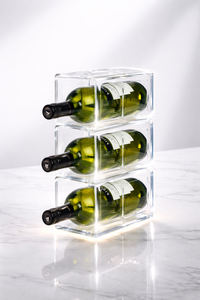 Sophisticated Acrylic LED Lit for Freestanding <b>Wine</b> Bottle Holder for Elegant Display and Showcasing of Your <b>Wine</b> Collection - Product Image 5