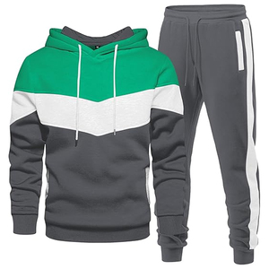 Conjunto Deportivo de Algodón para Hombre, Sudadera con Capucha y Pantalones Deportivos, Ropa Informal para Gimnasio, Correr, Uso Diario - Product Image 1
