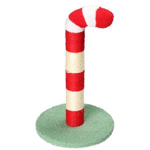 Rascador para Gatos con Forma de Bastón de Caramelo Navideño, Cubierta de Felpa Suave, Árbol para Gatos de Interior con Diseño Adorable - Product Image 3