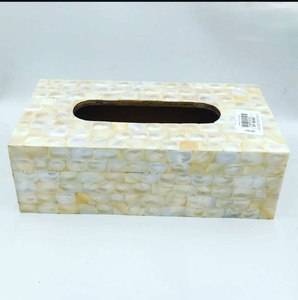 Boîte à mouchoirs en MDF de qualité supérieure avec incrustations en résine et nacre, pour la table et la décoration intérieure, au meilleur prix - Product Image 4