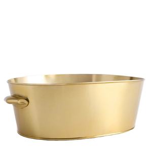 Elegant Antique Brass Beverage Tub Hand-Hammered <b>Gold</b> Wine <b>Ice</b> Basin with Sturdy Handles Decorative Champagne <b>Bucket</b> for Wedding - Product Image 2