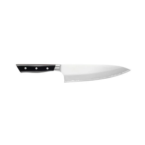 Cuchillos de cocina Silver Blade con mangos negros remachados, tabla de exhibición de madera marrón y varilla de afilado para cortar y picar a diario - Product Image 5