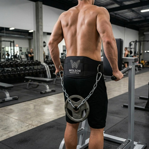 Heavy Duty Dip <b>Belt</b> with Steel <b>Chain</b> for Weighted Pull Ups Dips Strength Training Gym Fitness Equipment. - Product Image 6