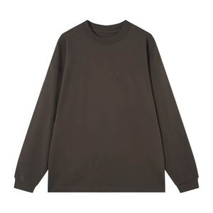 Cotton Mock Neck Raglan Sleeve T Shirt Men Plain Casual Tee Custom Logo Blank Apparel Wholesale Supplier - Product Image 3
