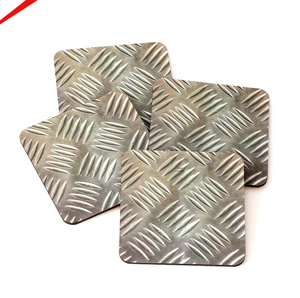 Aluminum Coasters with Polished Metallic Edges and Anti-slip for Protecting Tables Surface - Product Image 1