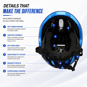 Casco <span class=keywords><strong>de</strong></span> Ciclismo <span class=keywords><strong>de</strong></span> Alto Rendimiento con Soporte Integrado para Gafas <span class=keywords><strong>de</strong></span> Sol <span class=keywords><strong>de</strong></span> Silicona, Ventilación Interna y Protección Anticaídas para Gafas - Product Image 5