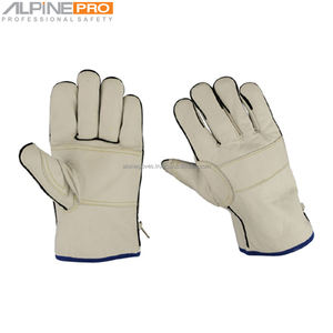 ถุงมือขับรถกันน้ำแบบเต็มนิ้วของ Alpine Industries  ป้องกันการบาด ป้องกันการลื่น  ทำจากหนังแพะลายเม็ด  บุด้วยผ้าฝ้ายเพื่อความปลอดภัย - Product Image 4