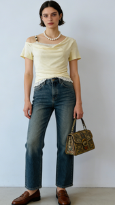 High Quality Fixed Shoulder Straps Sexy Rib Casual Solid Embroidery Spring Women Sweater Knit Crop <b>Top</b> - Product Image 2