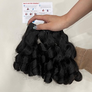 TENDENCIA CALIENTE: Extensiones de Cabello Humano Rizado y con Volumen, Color Negro Natural para Mujeres Negras, Listas para Enviar - Product Image 2