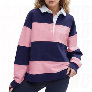 Pull en tricot à col rayé décontracté personnalisé, maillot de rugby, maillot de football, polo pour homme, vêtements de sport, polos de rugby - Product Image 5