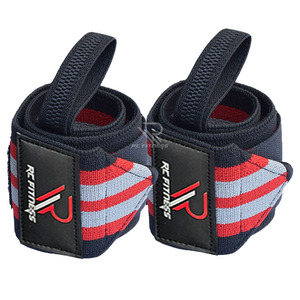 ผ้าพันข้อมือยกน้ำหนักพรีเมียม คอตตอน ทนทาน พร้อมแถบตีนตุ๊กแก - Product Image 4