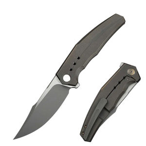 Couteaux pliants avec manche texturé bleu, lame en acier inoxydable, design compact pour la randonnée et le camping en plein air - Product Image 1