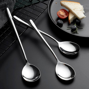 Cuillère en acier inoxydable de haute qualité, logo personnalisé accepté, cuillère à dîner en acier haut de gamme, cuillère à dessert utilisée - Product Image 3