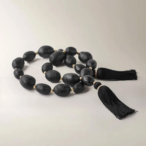 Guirnalda de Cuentas de Resina Grandes de 1.6 Pulgadas, 41 Pulgadas de Largo, Diseño Ecológico, Estilo Rústico, Regalo de Navidad - Product Image 1